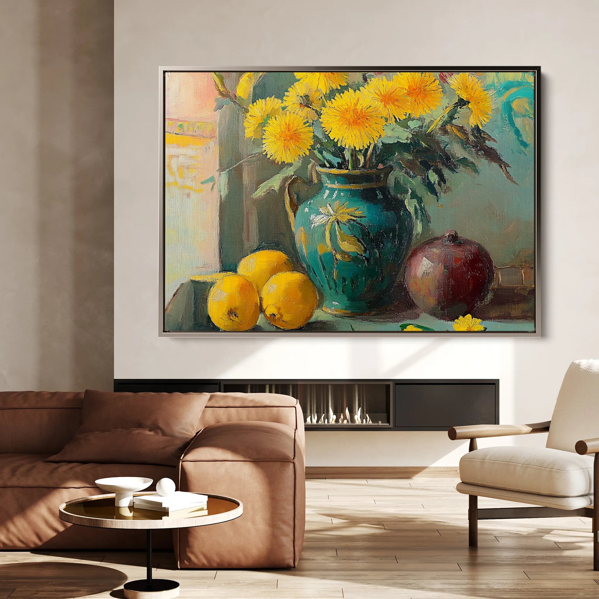 Floral 953 Canvas Art 60 x 40 cm / Black