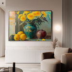 Floral 953 Canvas Art 60 x 40 cm / Black