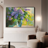 Floral 954 Canvas Art 60 x 40 cm / Black