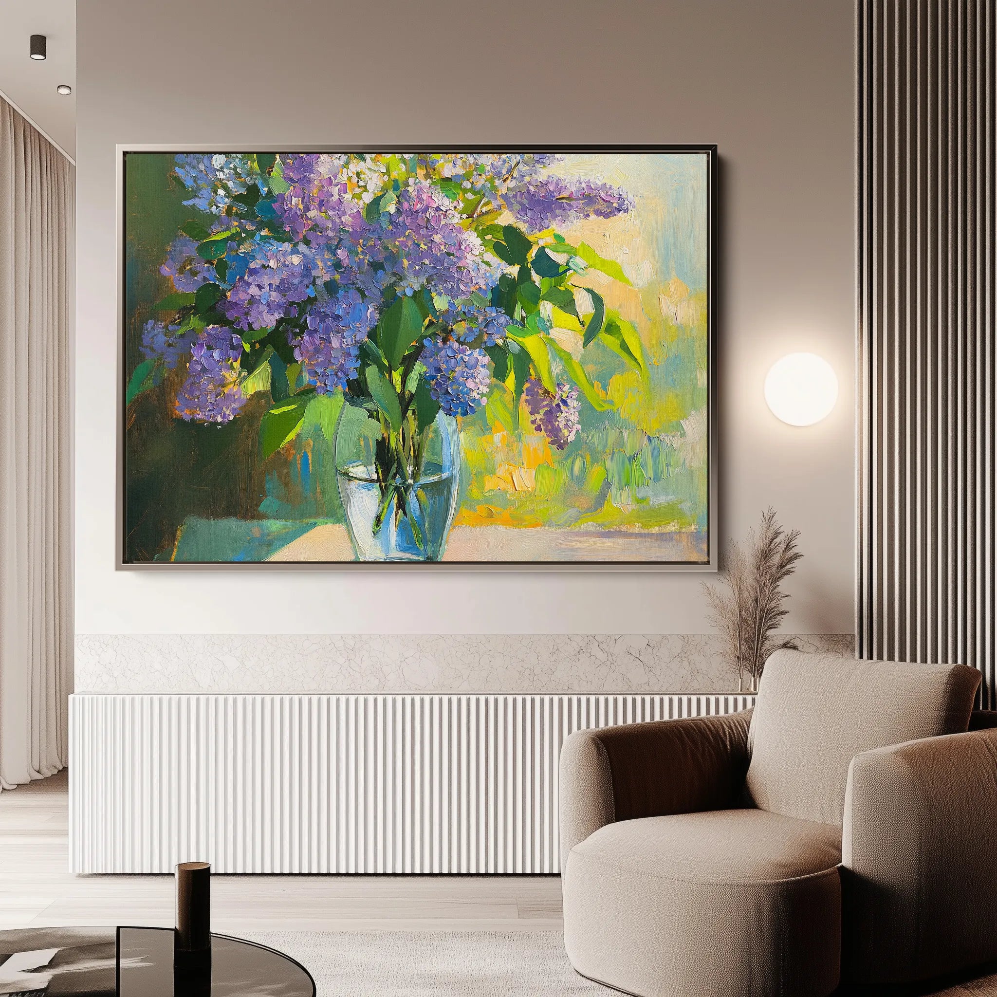 Floral 954 Canvas Art 60 x 40 cm / Black