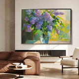 Floral 954 Canvas Art 60 x 40 cm / Black