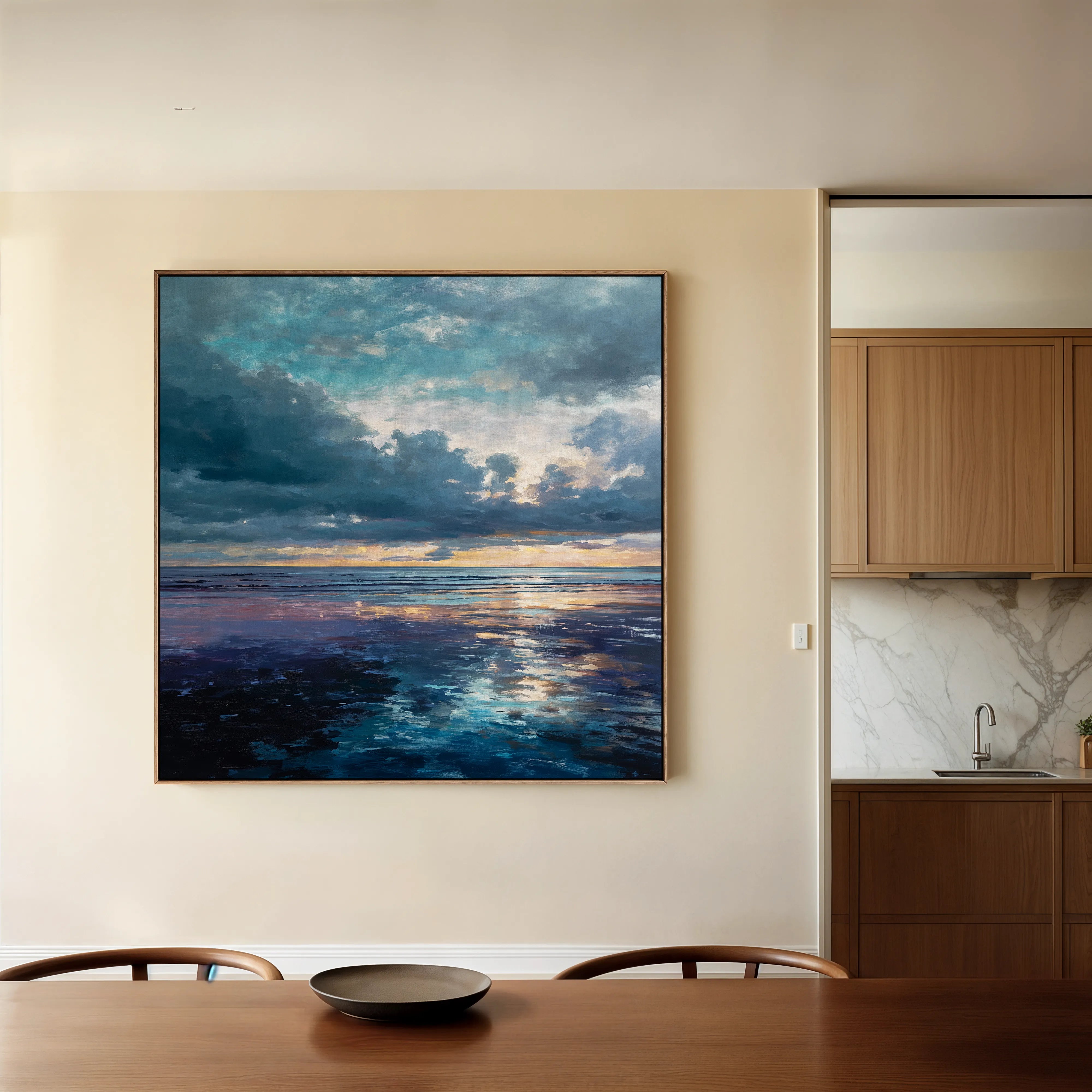 Abstract 955 Canvas Art 60 x 60 cm / Black