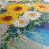 Floral 955 Canvas Art 60 x 40 cm / Black