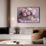 Floral 956 Canvas Art 60 x 40 cm / Black