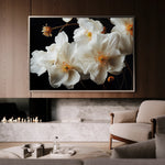 Floral 960 Canvas Art 60 x 40 cm / Black