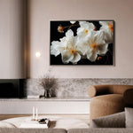 Floral 960 Canvas Art 60 x 40 cm / Black