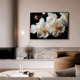 Floral 960 Canvas Art 60 x 40 cm / Black