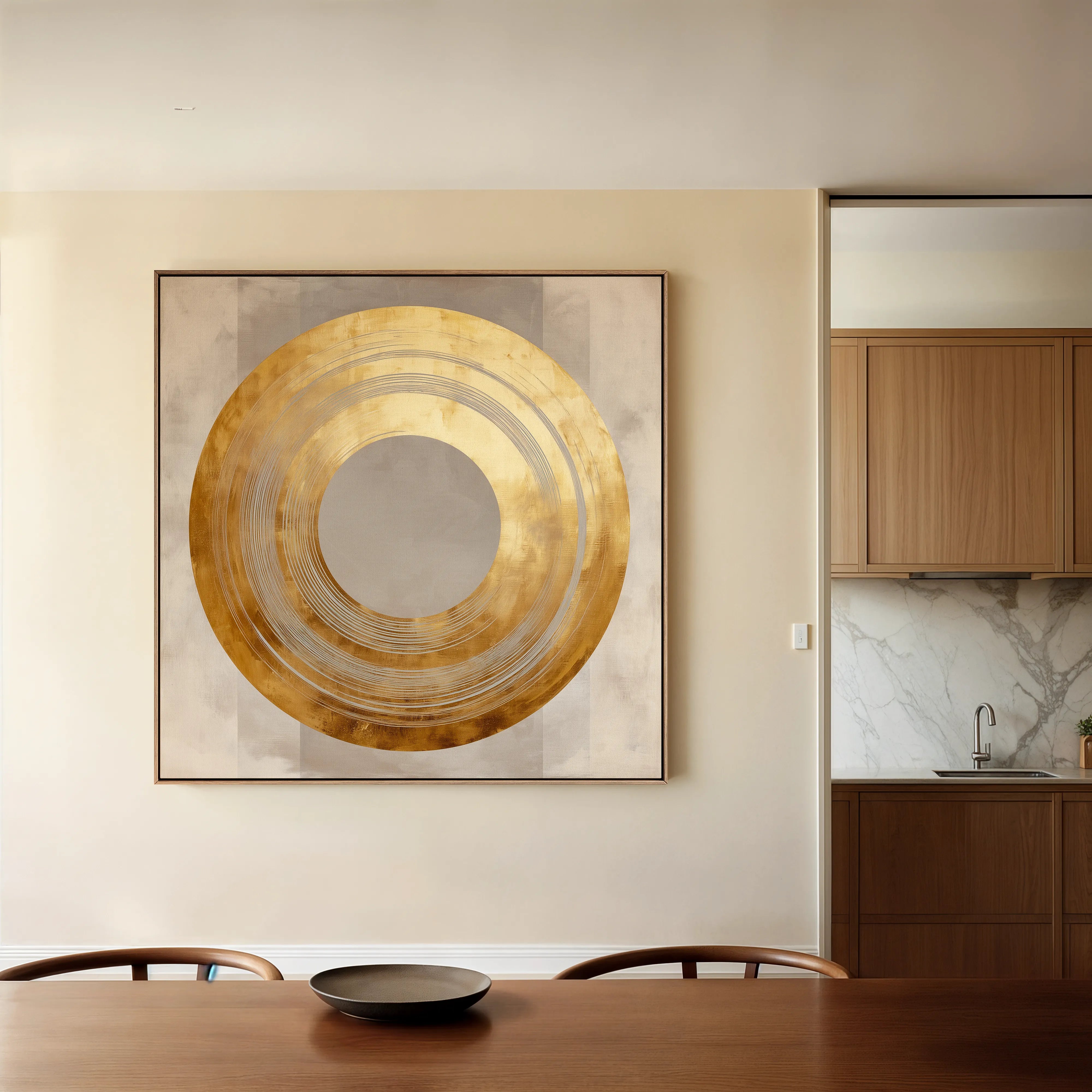 Abstract 961 Canvas Art 60 x 60 cm / Black