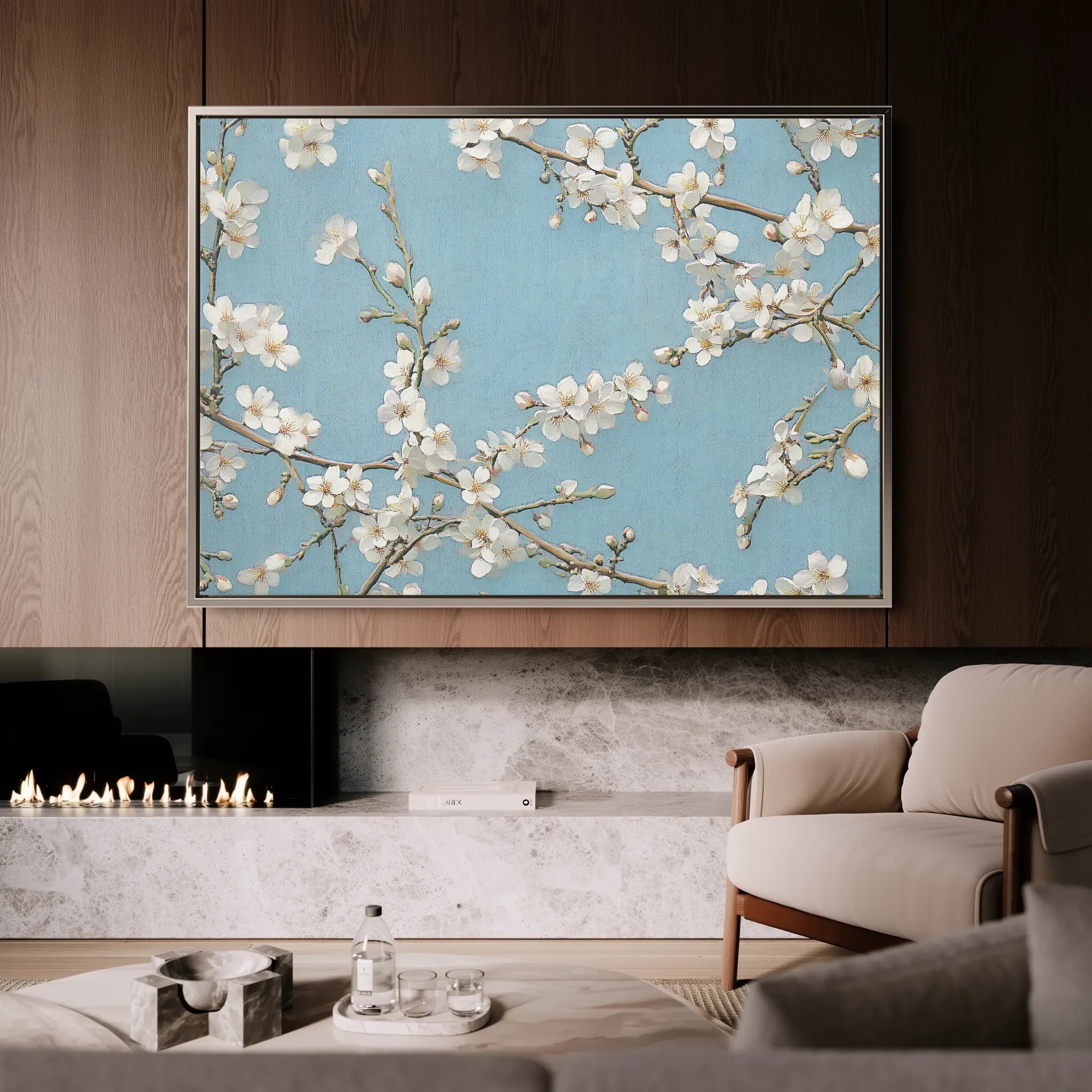 Floral 961 Canvas Art 60 x 40 cm / Black