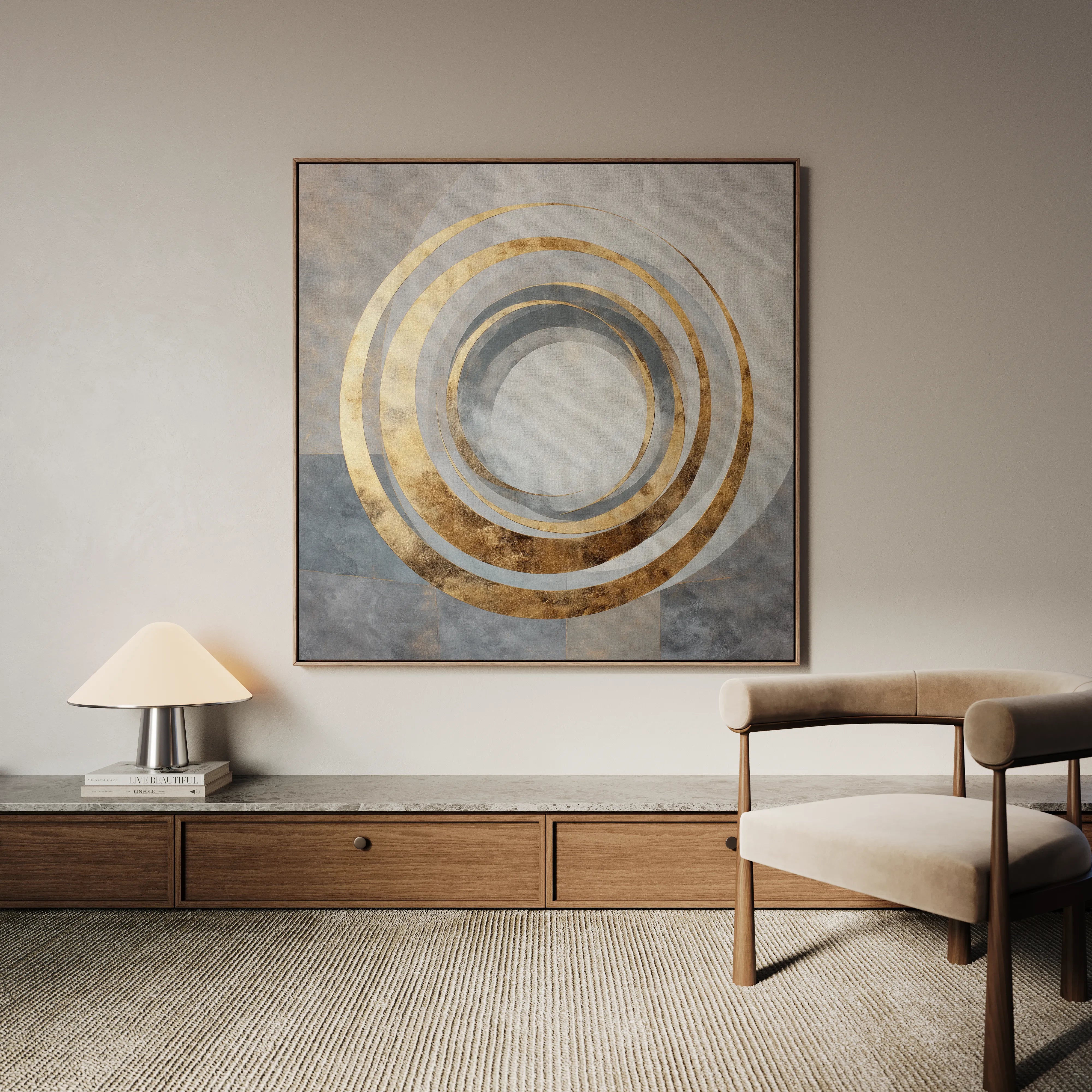 Abstract 962 Canvas Art 60 x 60 cm / Black