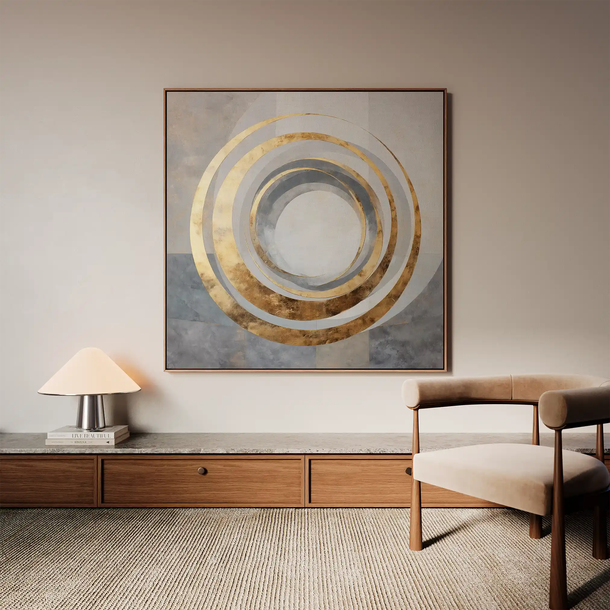 Abstract 962 Canvas Art 60 x 60 cm / Black