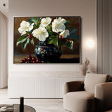 Floral 962 Canvas Art 60 x 40 cm / Black