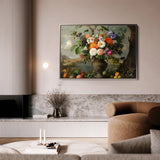 Floral 963 Canvas Art 60 x 40 cm / Black