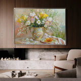 Floral 964 Canvas Art 60 x 40 cm / Black