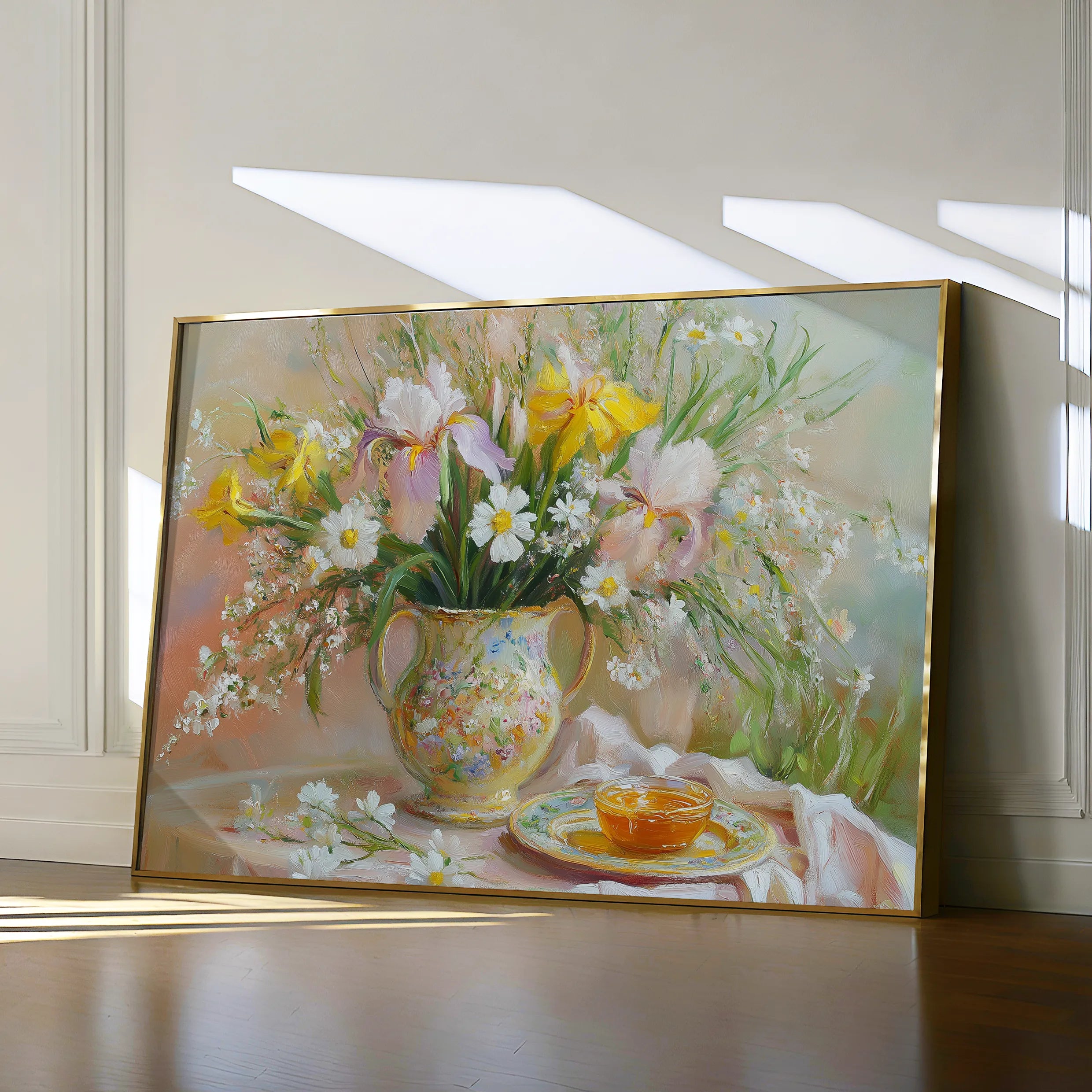Floral 964 Canvas Art 60 x 40 cm / Black