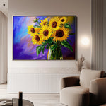 Floral 965 Canvas Art 60 x 40 cm / Black