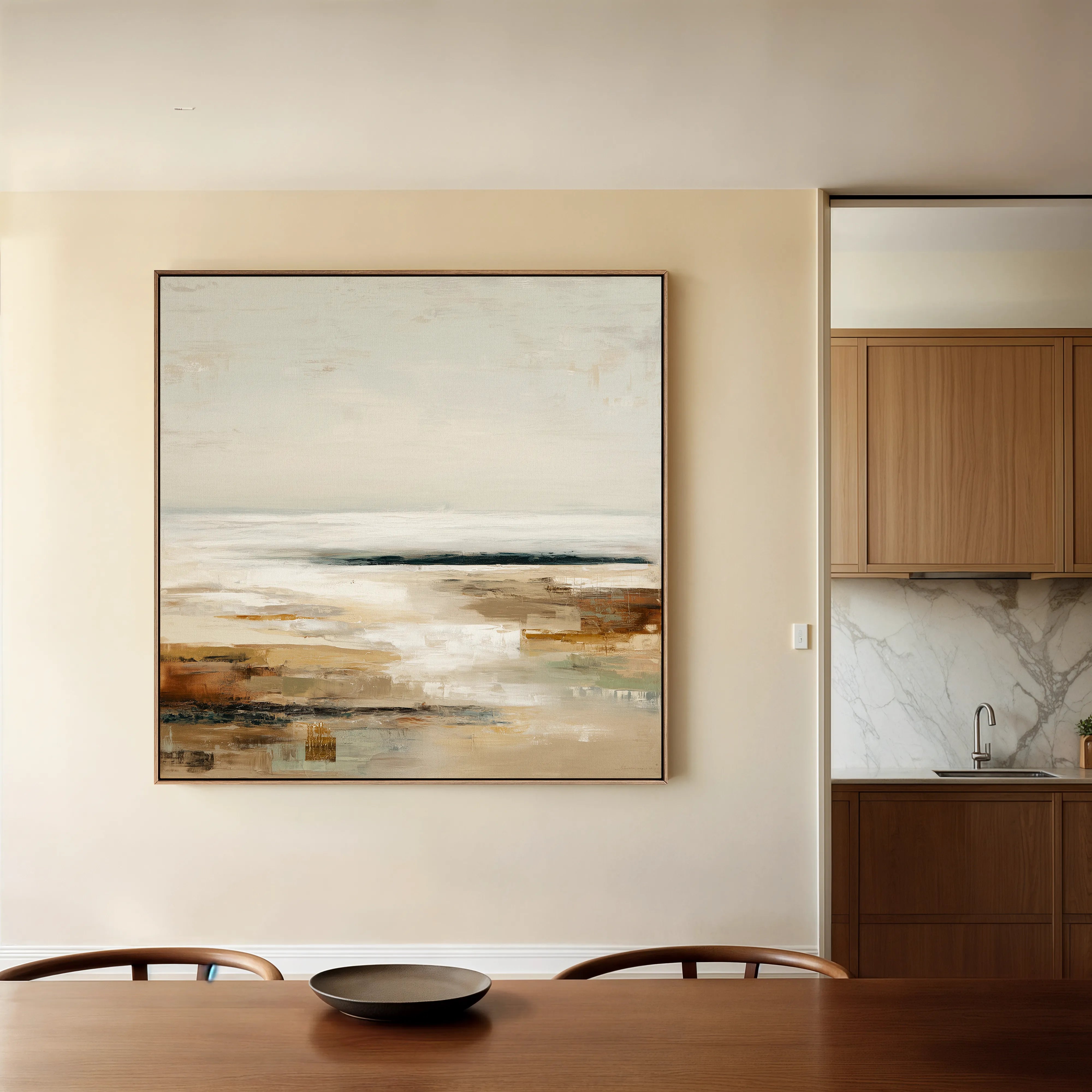 Abstract 966 Canvas Art 60 x 60 cm / Black