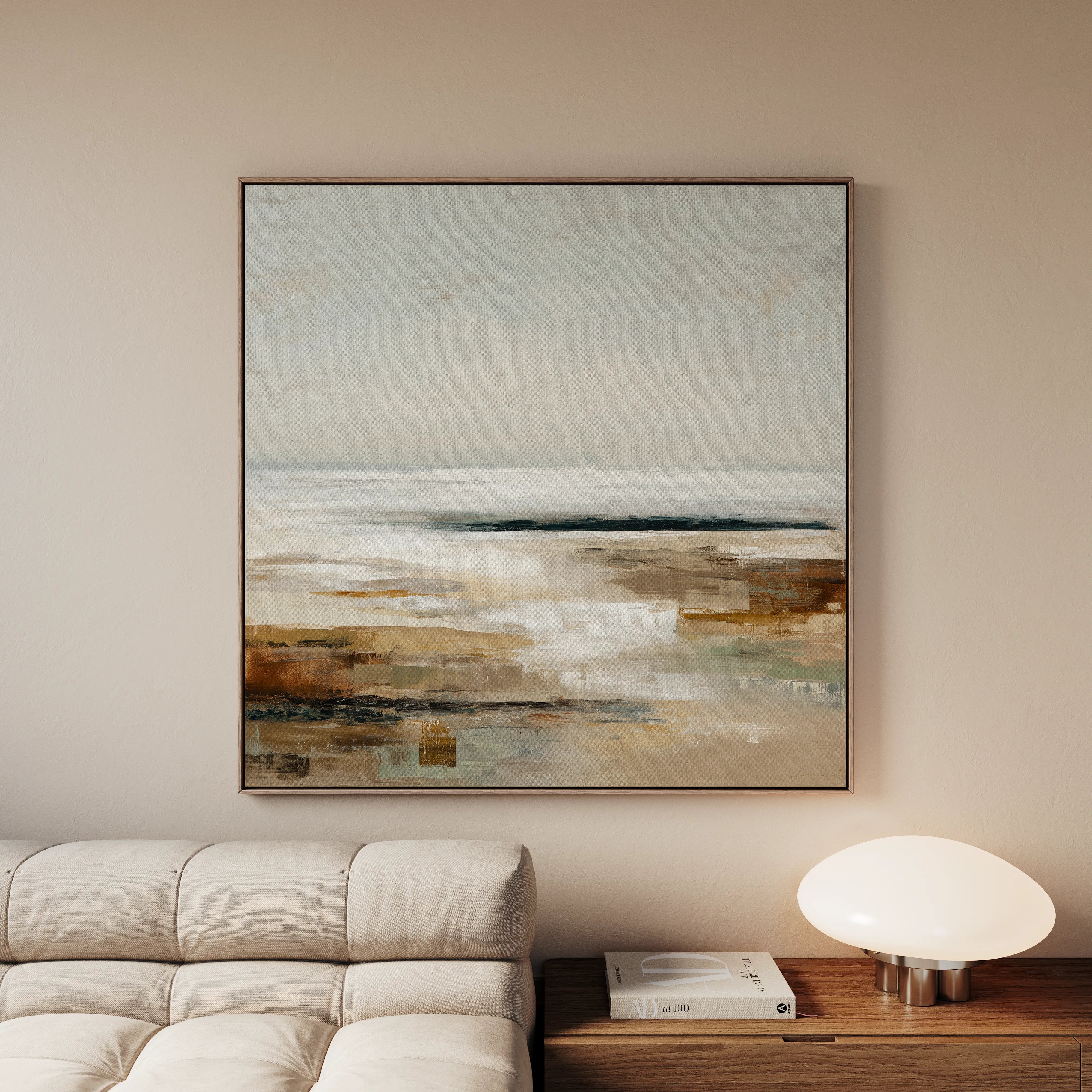 Abstract 966 Canvas Art 60 x 60 cm / Black