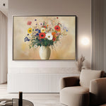Floral 967 Canvas Art 60 x 40 cm / Black
