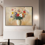 Floral 967 Canvas Art 60 x 40 cm / Black