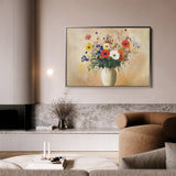 Floral 967 Canvas Art 60 x 40 cm / Black
