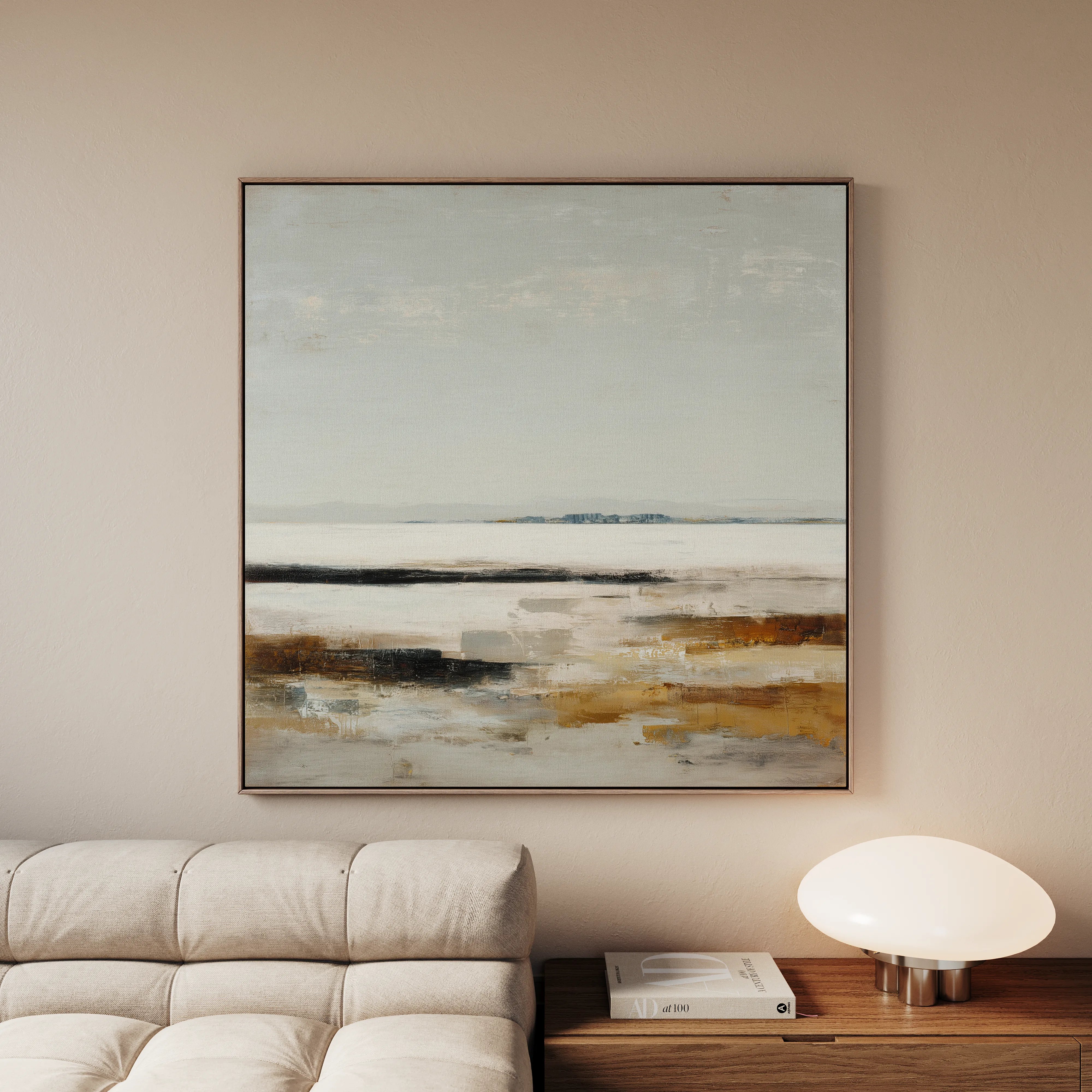 Abstract 968 Canvas Art 60 x 60 cm / Black