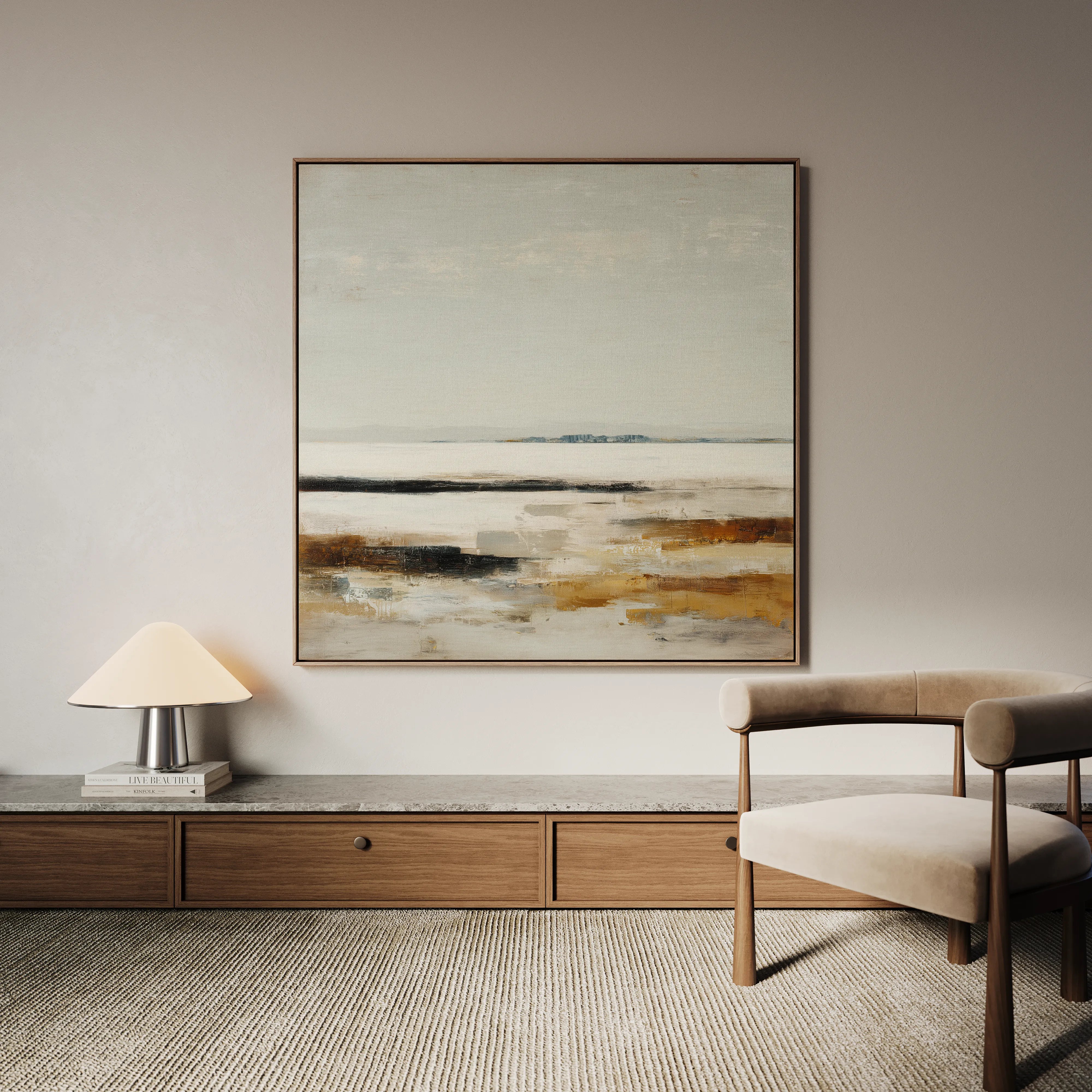 Abstract 968 Canvas Art 60 x 60 cm / Black
