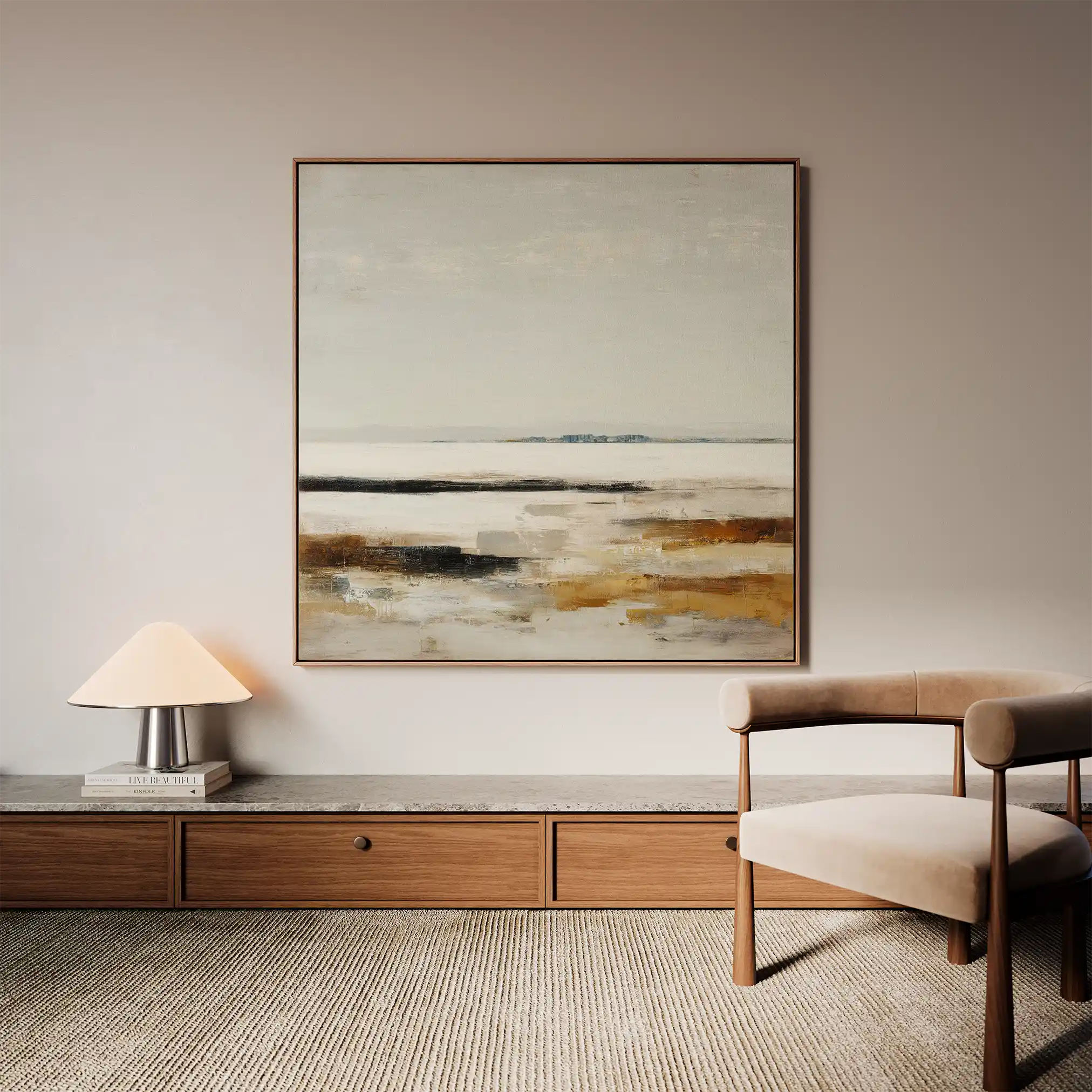 Abstract 968 Canvas Art 60 x 60 cm / Black
