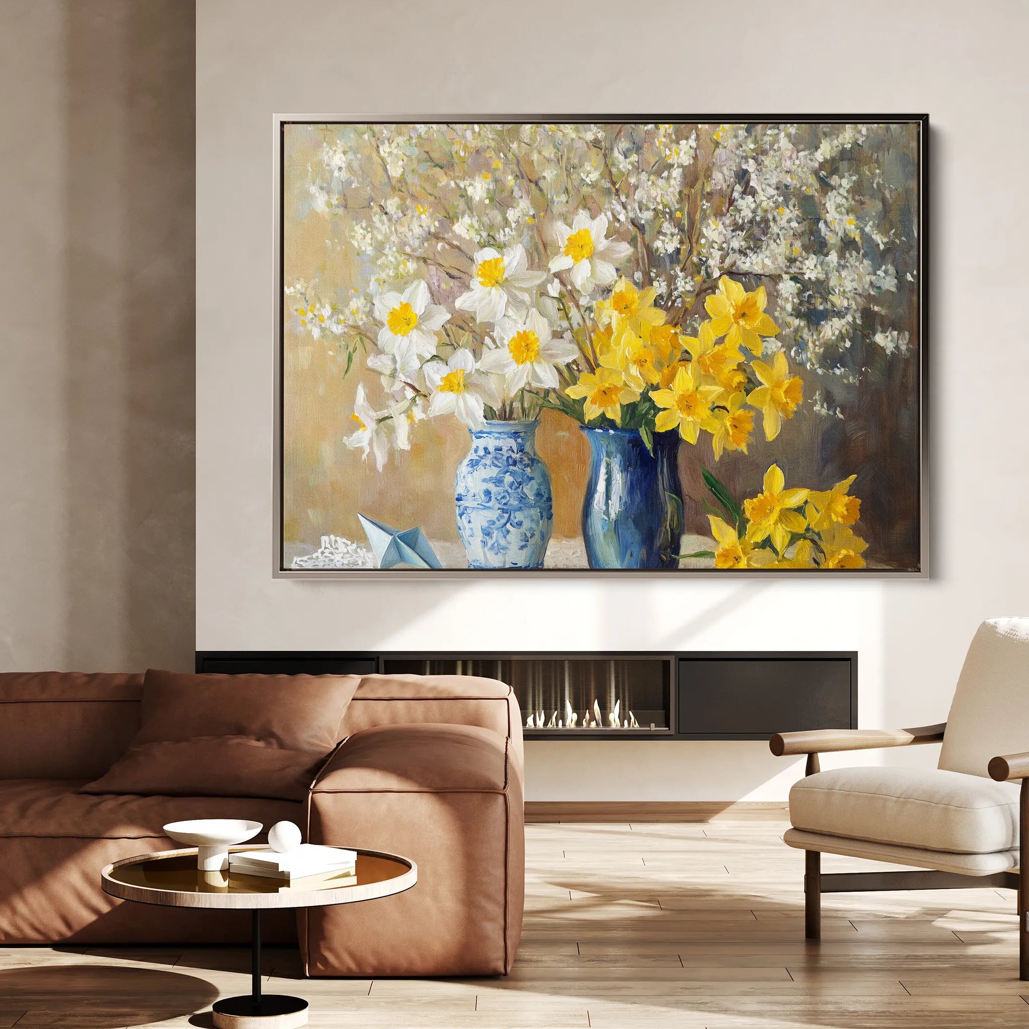 Floral 968 Canvas Art 60 x 40 cm / Black
