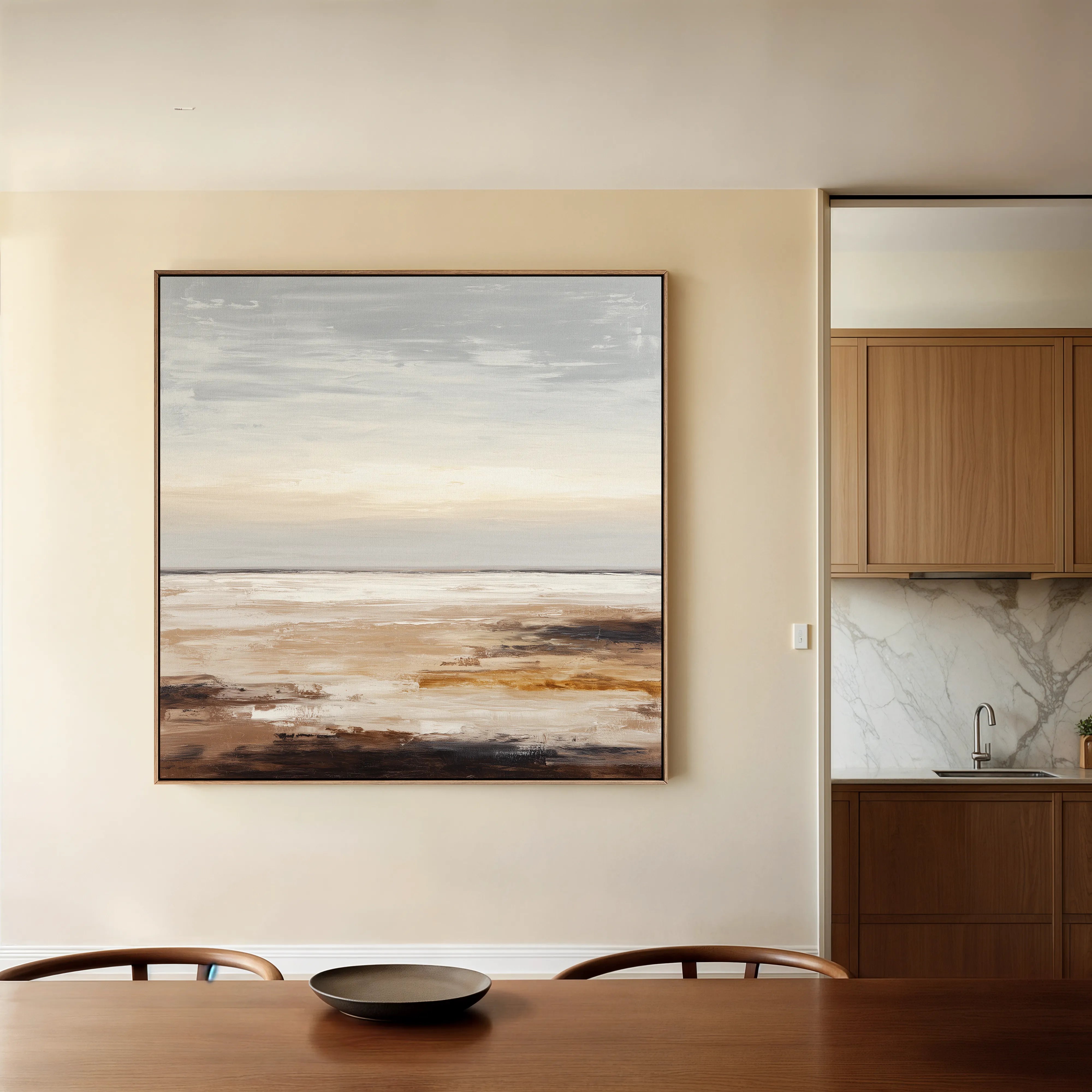 Abstract 969 Canvas Art 60 x 60 cm / Black