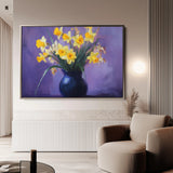 Floral 969 Canvas Art 60 x 40 cm / Black