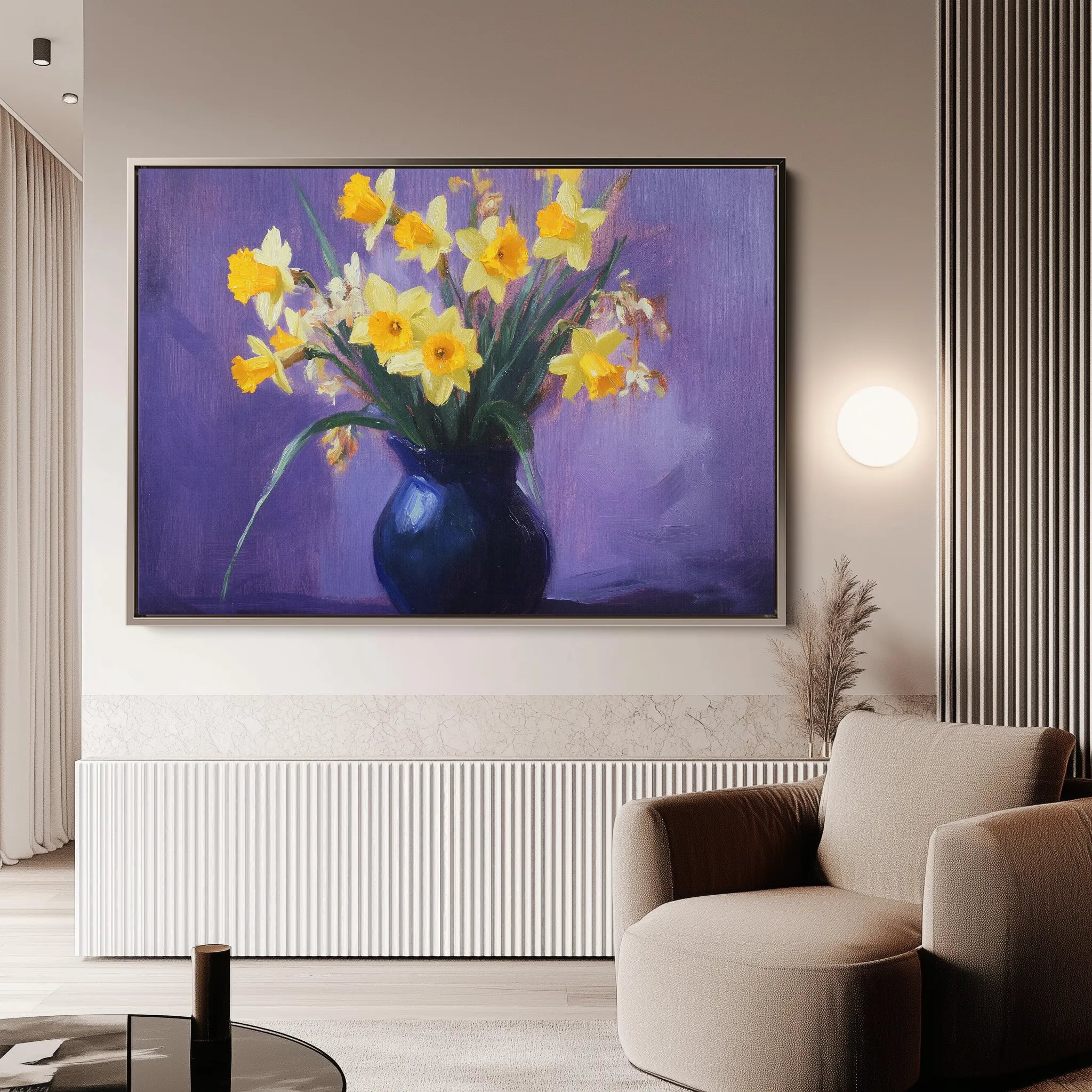 Floral 969 Canvas Art 60 x 40 cm / Black