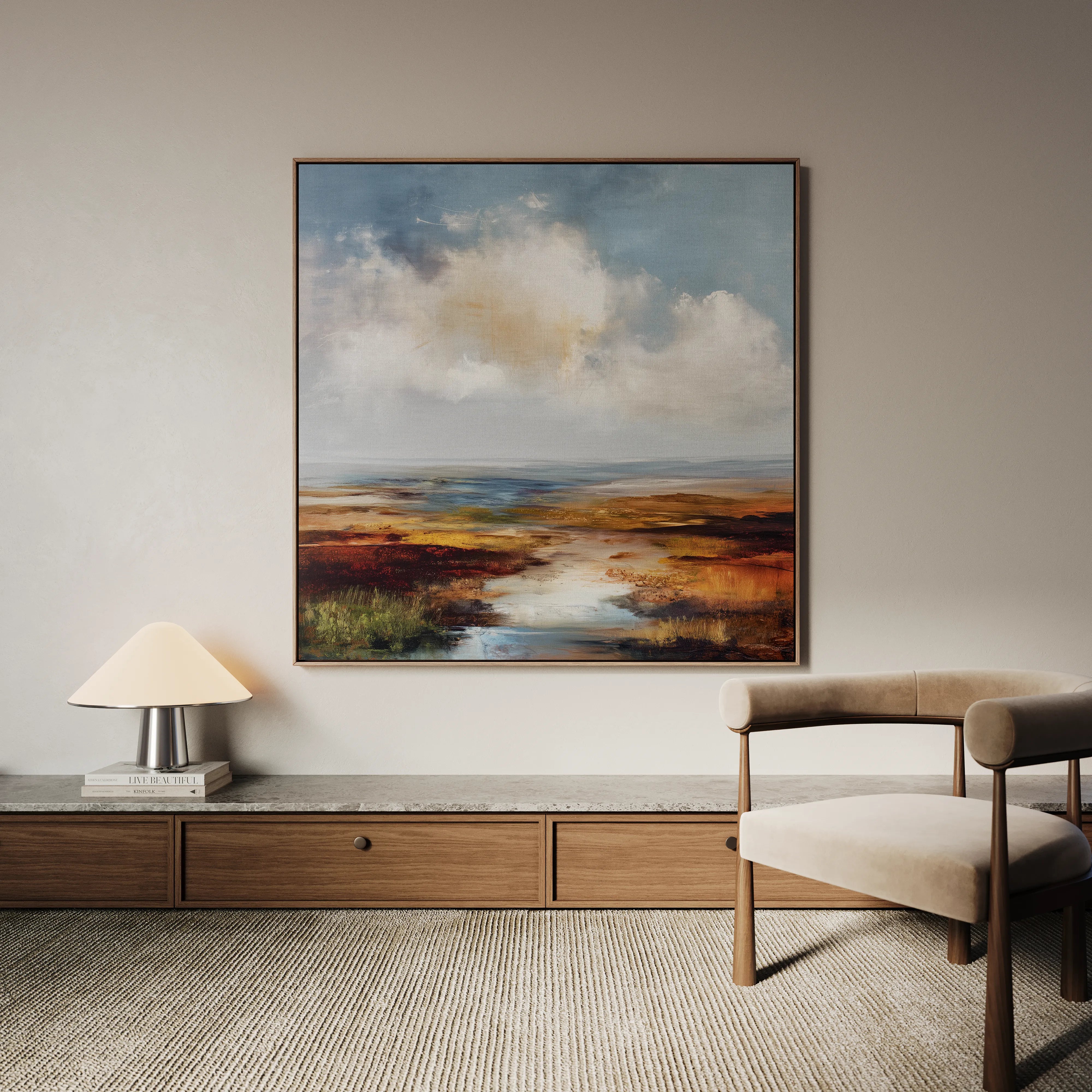 Abstract 970 Canvas Art 60 x 60 cm / Black