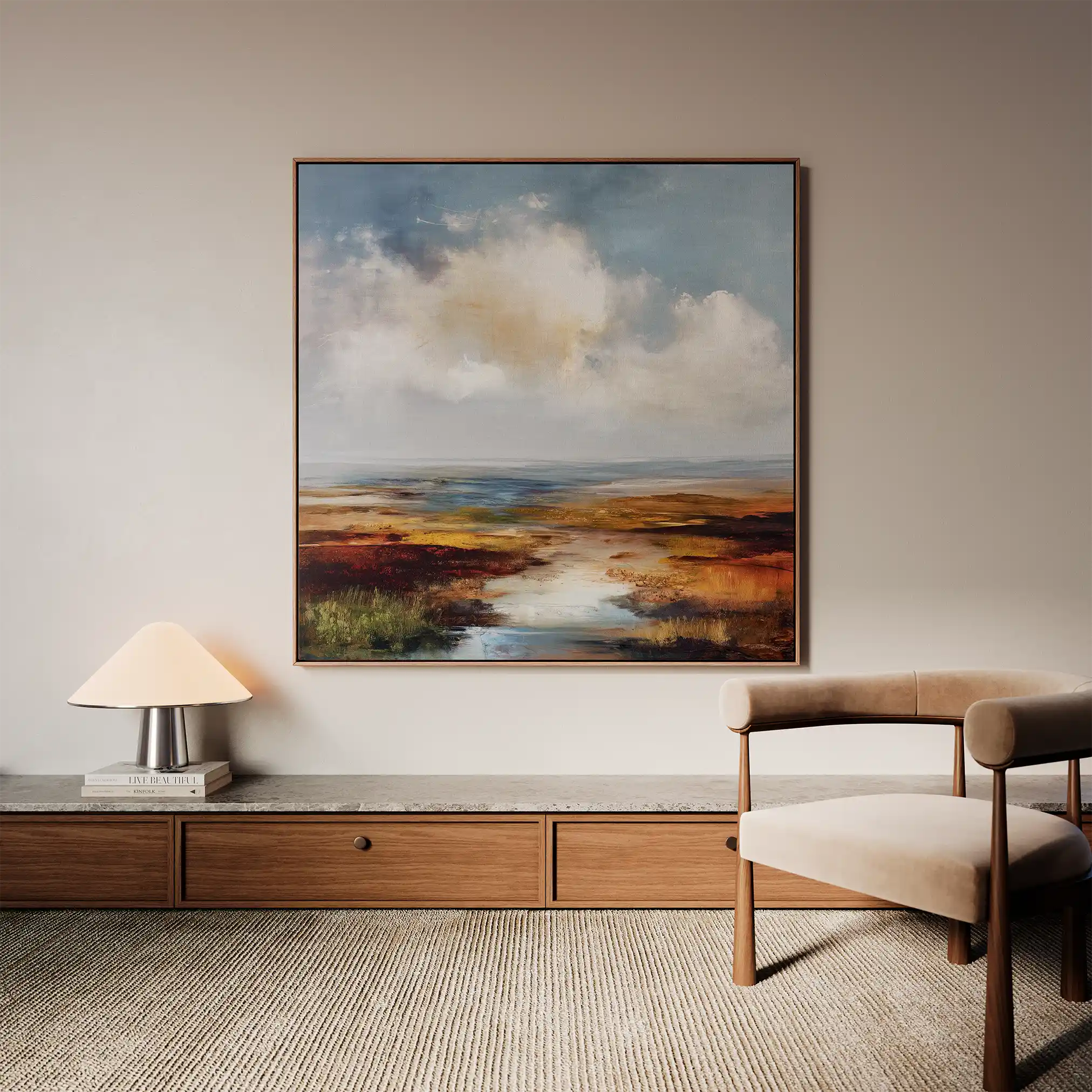 Abstract 970 Canvas Art 60 x 60 cm / Black