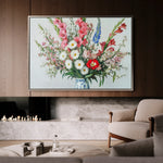 Floral 970 Canvas Art 60 x 40 cm / Black