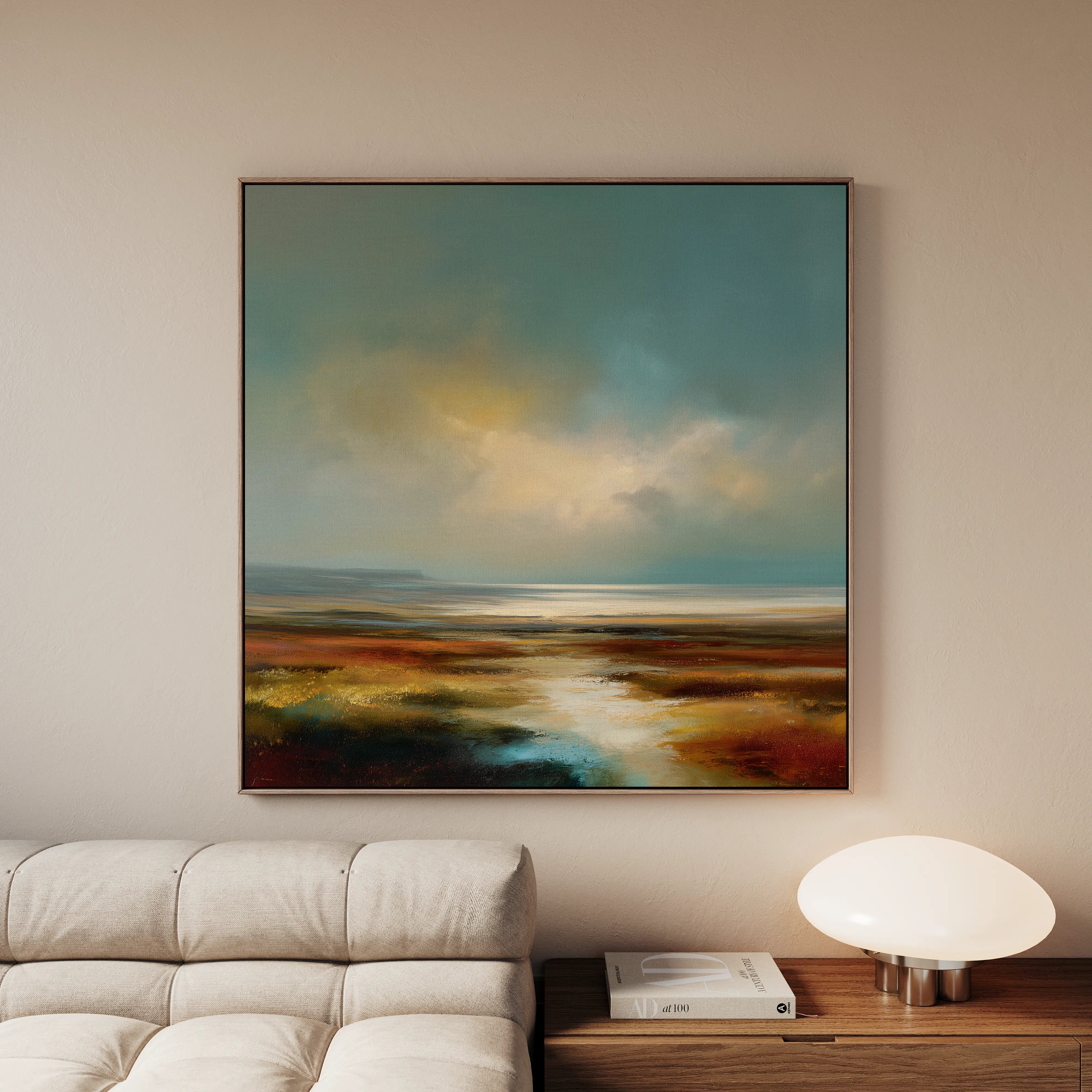 Abstract 971 Canvas Art 60 x 60 cm / Black