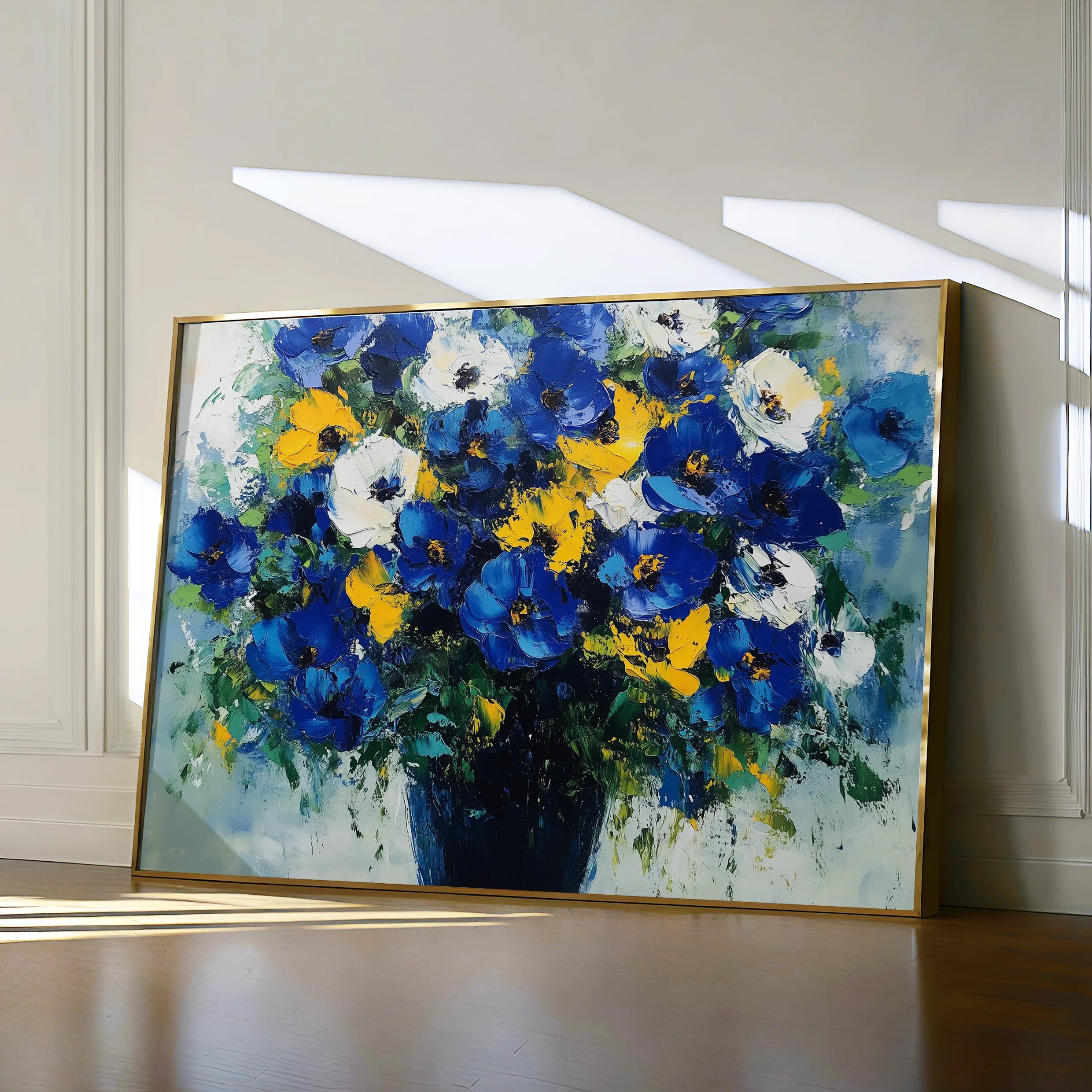 Floral 971 Canvas Art 60 x 40 cm / Black