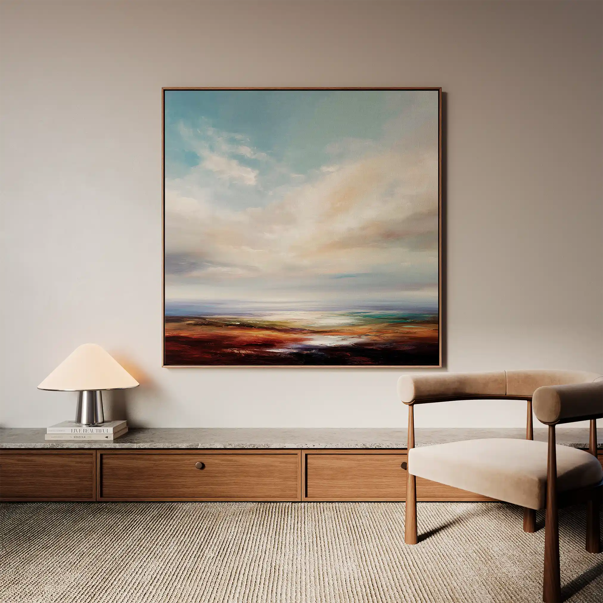 Abstract 972 Canvas Art 60 x 60 cm / Black