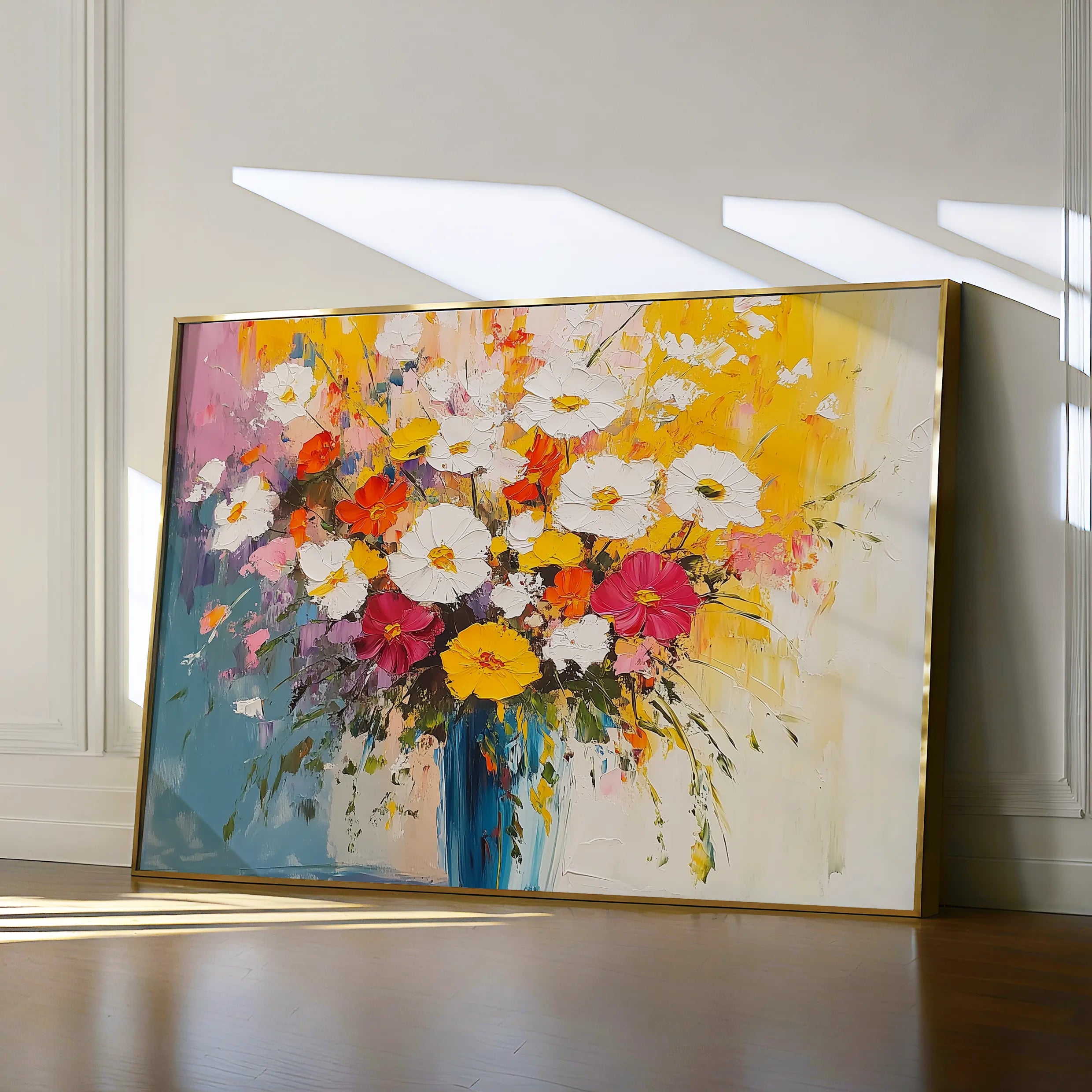 Floral 972 Canvas Art 60 x 40 cm / Black
