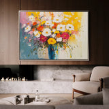 Floral 972 Canvas Art 60 x 40 cm / Black