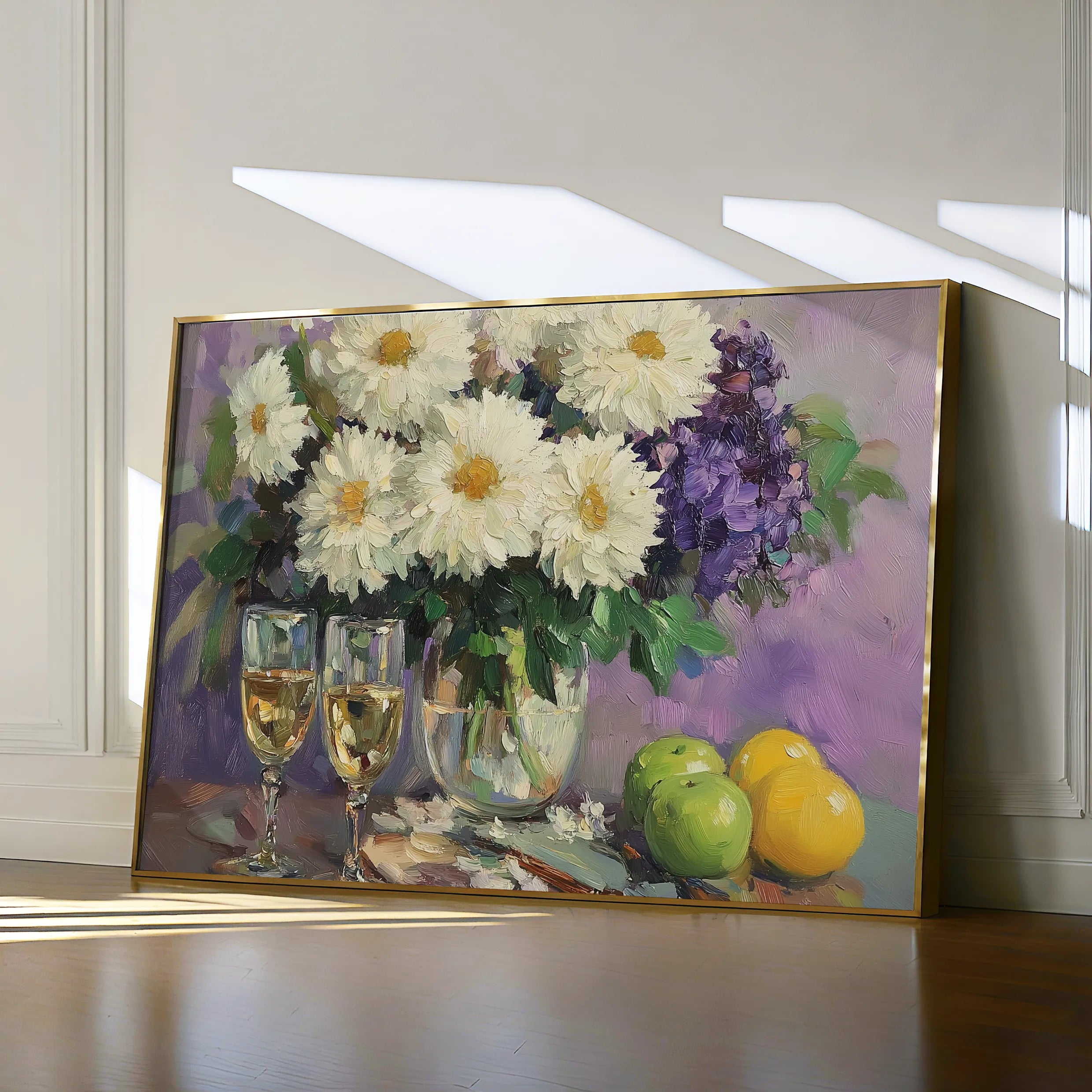 Floral 973 Canvas Art 60 x 40 cm / Black