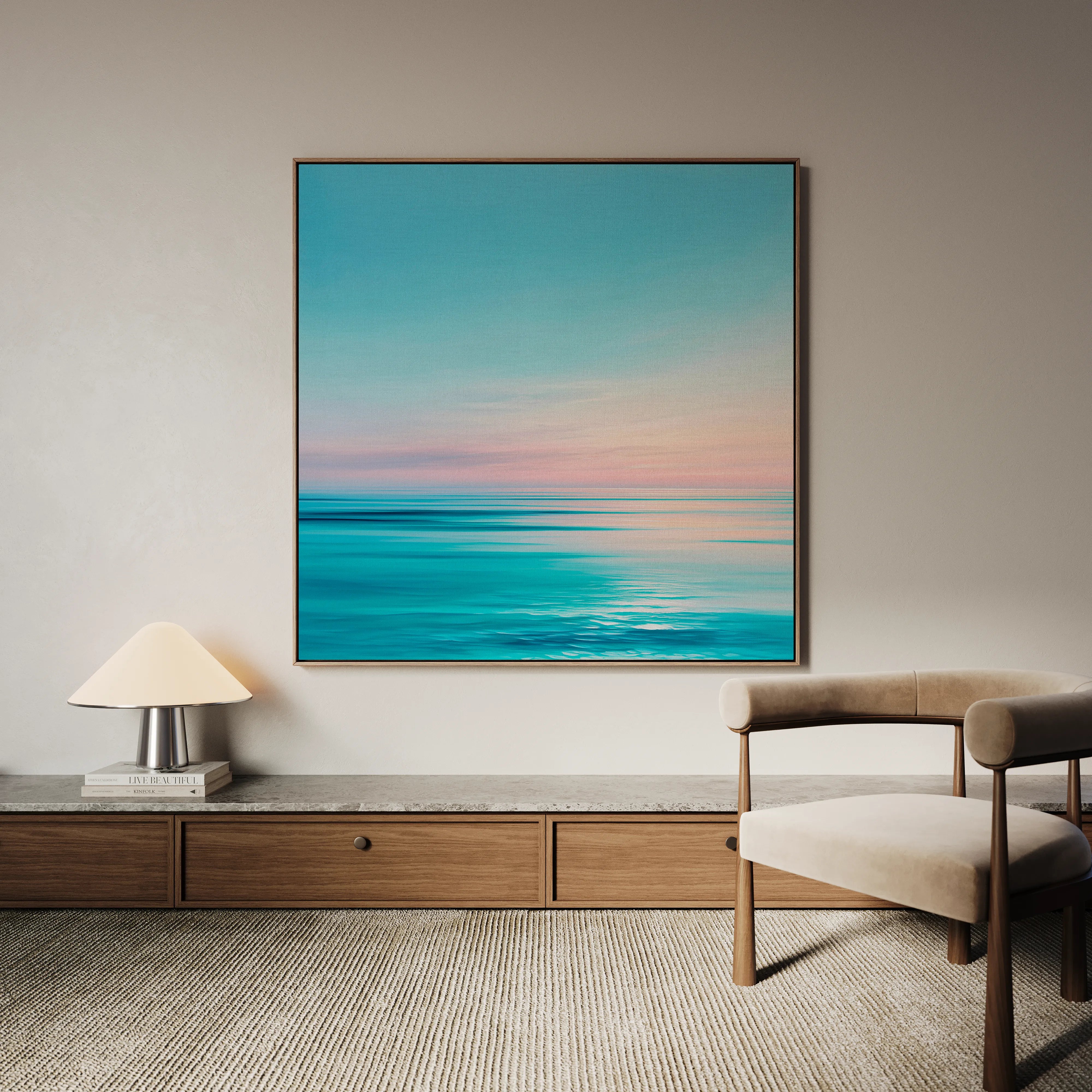 Abstract 974 Canvas Art 60 x 60 cm / Black
