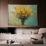Floral 975 Canvas Art 60 x 40 cm / Black