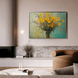 Floral 975 Canvas Art 60 x 40 cm / Black