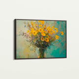 Floral 975 Canvas Art 60 x 40 cm / Black