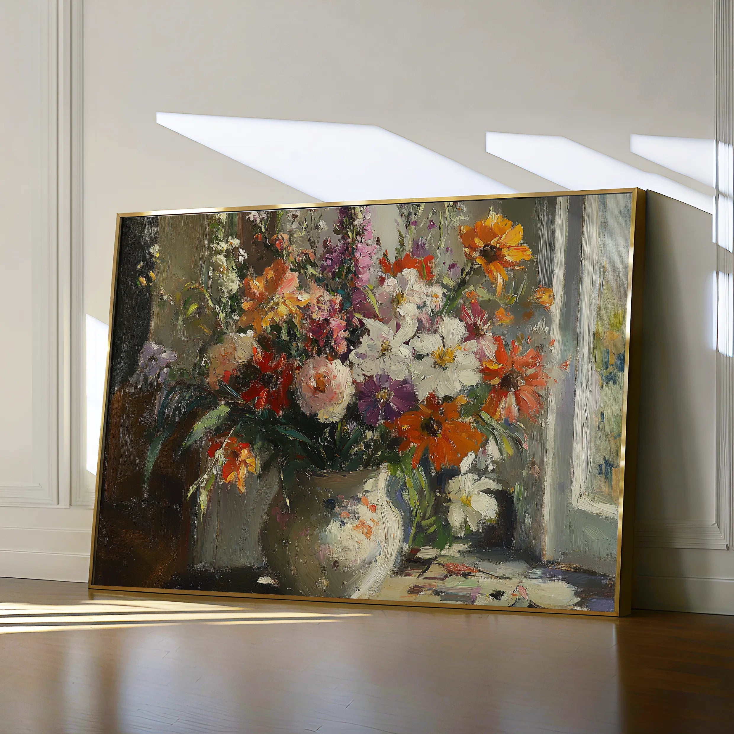 Floral 976 Canvas Art 60 x 40 cm / Black