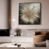 Abstract 977 Canvas Art 60 x 60 cm / Black