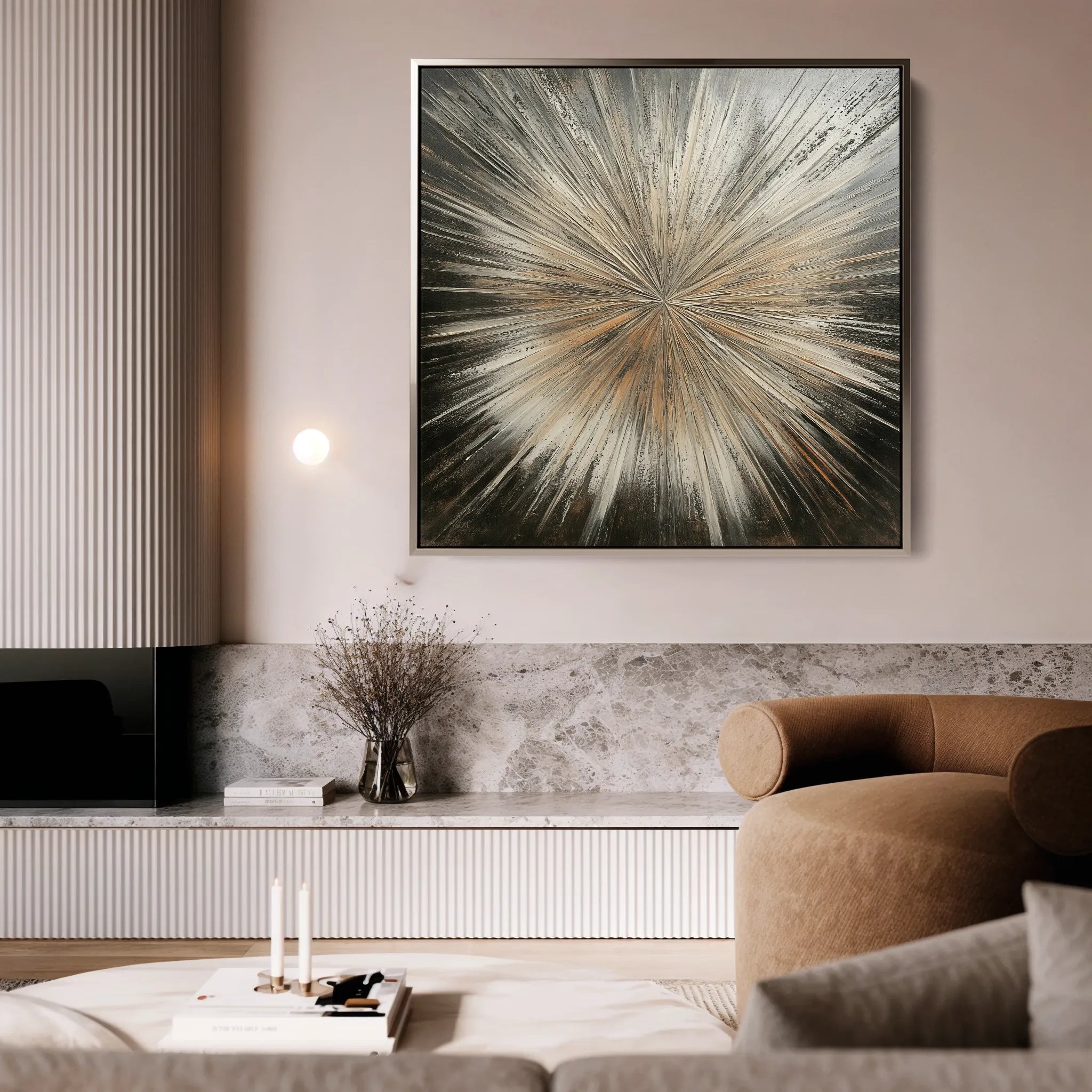 Abstract 977 Canvas Art 60 x 60 cm / Black