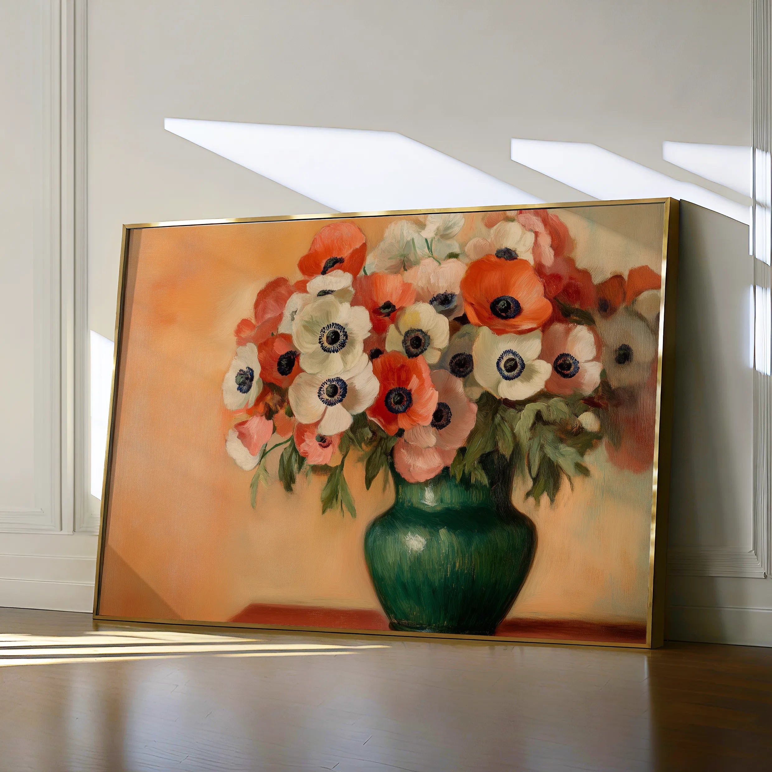 Floral 977 Canvas Art 60 x 40 cm / Black