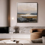 Abstract 980 Canvas Art 60 x 60 cm / Black